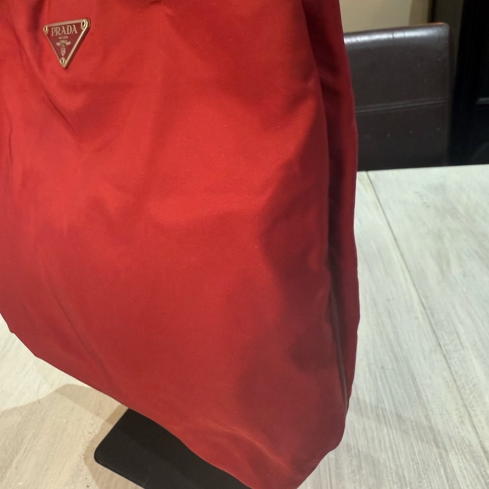 Prada Nylon Red Tote Bag-Authentic - Picture 2 of 16